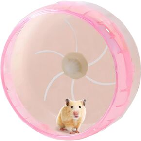 Sirvarni Super-Silent Hamster Exercise Wheel - Hamster Cages Toys Accessories 8.6 Inch Running Spinner Quite Runner for Small Animal Pet Gerbil Dwarf Syrian Hedgehog Rat Mouse Mice (Pink)