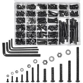 388Pcs Large M5 M6 M8 M10 Hex Heavy Screw and Bolt Assortment 304 Stainless Steel Metric Nut and Bolt Assortment Kit Metric Fastener Set Machine Screw Nuts Washers (M5 M6 M8 M10 Button Head） in Kuwait