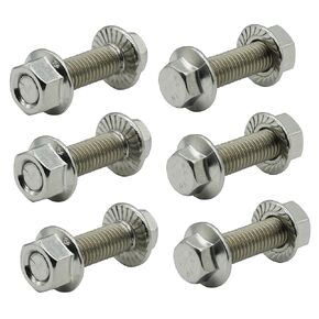 Dsnaduo Stainless Steel Flange Screws, Flange Bolts, Exhaust Manifold Hardware Kit (Bolts&Nuts) M10X1.5-35mm (6-Pack)