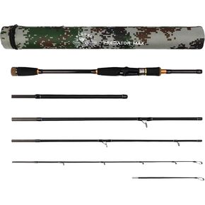 Predator Max. Unique Spin-Baitcast Rod + Micro Trigger + Rod Extension. Multi-Function Powerful Rod - 4 Lengths & 4 Cast Weights
