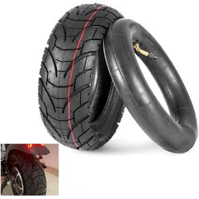 Scooter Tires 80/65-6 City Road Tire And 45° Inner Tube 10 Inches Motorcycle & Electric Scooter Tires Compatible With Apollo 2022 Explore Electric Scooter E-Bike 255x80 10x3.0 Tire