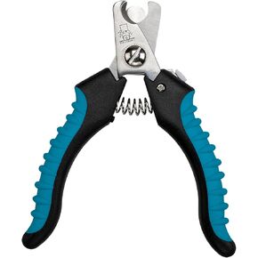 Master Grooming Tools Ergonomic Pro Nail Clippers — Professional Clippers for Trimming Pet Nails - Small, 5⅛",Black/Teal