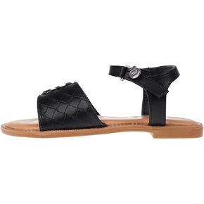 bebe Girl's Fisherman, Gladiator, Braided Strappy Flats with Flower, Butterfly and Rhinestone Details - Flat Sandals for Toddler/Little Kid/Big Kid