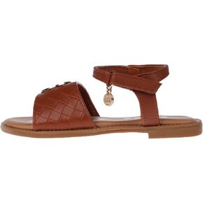 bebe Girl's Fisherman, Gladiator, Braided Strappy Flats with Flower, Butterfly and Rhinestone Details - Flat Sandals for Toddler/Little Kid/Big Kid