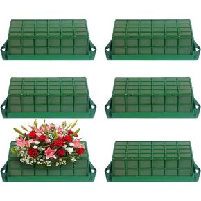 6PCS قفص رغوة الأزهار، رغوة الأزهار، رغوة لترتيبات الزهور، رغوة رطبة للزهور الطازجة، لوازم ترتيب الأزهار، قفص الأزهار لطاولة ديكور الزفاف، 11.7 × 4.6 × 3.1 بوصة