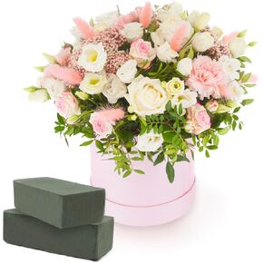 C CRYSTAL LEMON كتل رغوية زهرية 2 حزمة - 9 × 4.2 × 2.8 بوصة حامل باقة زهور لوازم الزهور الطازجة والاصطناعية - كتل إسفنجية من الزهور الخضراء للأعمال اليدوية والفنون والحرف اليدوية in Kuwait