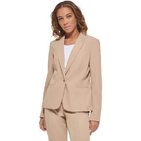 Tommy Hilfiger Women's Blazer – Business Jacket with Flattering Fit and Single-Button Closure, Sand