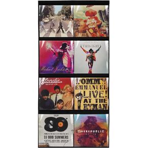 Vinyl Record Display Wall Mount Album Storage for 12 Inch Vinyl Records Record Frame Vinyl Display With Clear Window for 8 Vinyl Records for Home Office Music Room Wall Collection