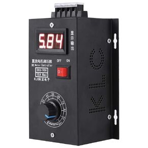 Universal DC Motor Speed Controller, Pressure Regulating DC 6-90V 15A DC Motor Controller 0.01-1000W 16KHz PWM Variable Speed Control Generator Kit with Output Volt LED Display
