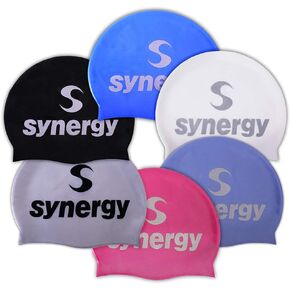 Synergy Silicone Swim Caps 3-Pack