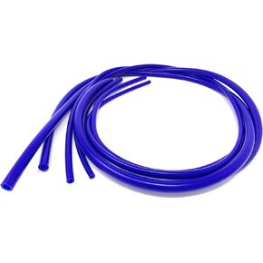 Universal 4mm/6mm/8mm/10mm Inner Diameter High Performance Automotive Silicone Vacuum Tubing Hose line Kit (Blue)