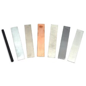 EISCO Metal Electrodes 7 Piece Set, Aluminium, Copper, Zinc, Nickel, Tin, Iron & Carbon