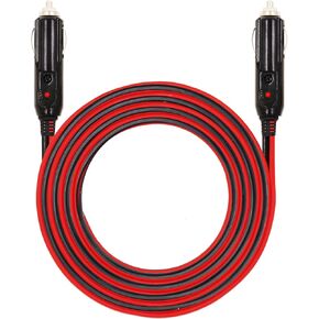 MOTOPOWER MP69000 12FT 12V Heavy Duty Male to Male Cigarette Lighter Plug Charger Cord With LED Lights And Fuse Protection On Both Plugs