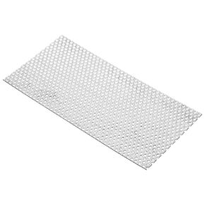 PATIKIL 7.9" L x 3.9" W Perforated Metal Sheets, 16Ga 0.12" Hole 304 Stainless Steel Mesh Stagger Expanded Perforated Metal Plate for Ventilation Filtration