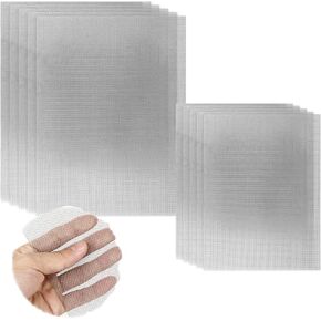 10 pcs 304 Stainless Steel Mesh, BOSOIRSOU 20 Mesh 8.2"x11.8" 8.2"x5.9" Metal Mesh Screen, 1mm Hole Woven Fine Wire Mesh for Filter Mesh, Filtration Cloth, DIY Project, Vent, Window Screen