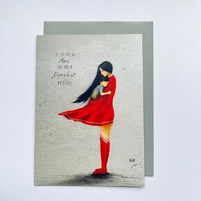 Super Mom Illustration Greeting Card/If You Are A Mom You Are A Superhero Period Greeting Card/Mother's day Card/New Mom Card/Card to Celebrate Motherhood