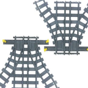 Curved Train Track City Railroad Accessories Set 16pcs Building Bricks Toys
