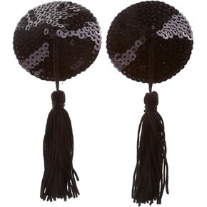 Ayliss® ملابس داخلية مطرزة بالترتر وملصقات حمالة صدر وأغطية للحلمات - أسود in Kuwait