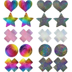 Celamirio Women's Nipple Covers Disposable Nipple Stickers 10 Pairs
