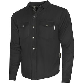 Riparo Motorcycle Riding Work Shirt for Men Long Sleeve Flannel Armored Shirt with Kevlar and CE Removable Protectors