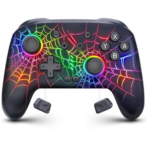 وحدات تحكم التبديل RJAD لجهاز Nitendo Switch/OLED/Lite، وحدة تحكم لاسلكية احترافية مع 10 ألوان خفيفة، 1000 مللي أمبير في الساعة قابلة لإعادة الشحن، تحكم توربو مع اهتزاز، جيروسكوبي 6 محاور، توربو، استيقظ