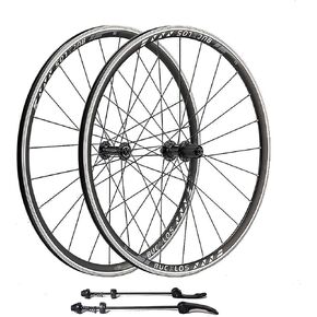 BUCKLOS Road Bike Wheelset 700c Rim Brake with 30mm Depth Rims,23/24/25C Clincher Aluminum Alloy Road Bike Wheels Suitable for 8/9/10 Speed with Quick Release/24Hole
