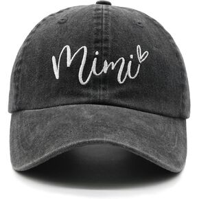 Mimi Hat for Women, Adjustable Embroidered Baseball Cap for Grandma in Saudi Arabia