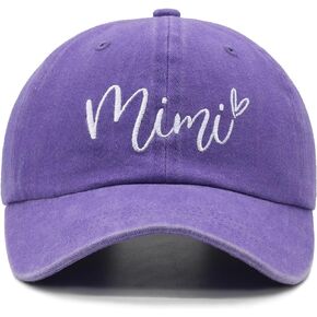 Mimi Hat for Women, Adjustable Embroidered Baseball Cap for Grandma