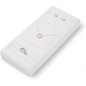 5 Slots Ring Stand PU Leather Ring Display Case Ring Display Stand Ring Holder Ring Organizer Ring Tray For Jewelry Ring Display Tray Earring Display Stands Showcase