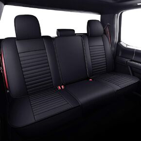 Aierxuan 2 Front Seat Covers for 2009-2024 Ford F150 Truck Seat Covers Waterproof Leather Seat Protectors Custom Fit for 2017-2024 F250 F350 F450(2 PCS Front, Black)
