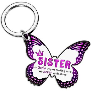 Ibiwe Cute Mothers Day Gifts for Sister Big Sisters Birthday Gifts from Sister Adults Big Sister Little Sister Inspirational Gifts for Sister Birthday Christmas Gifts for Sister Key Ring Butterfly