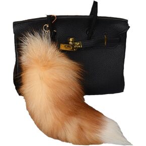 SeaISee Fox Tail Keychain, Brown Fur Keyring, Soft Fluffy Bag Hanging Charm, Women's Personal Accessory - Cosplay, Halloween
