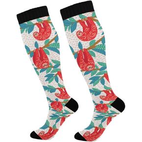 Shiba Inu Sushi Compression Socks for Women Soy Sauce Sock Men Knee High Stockings for Running Athletic Hiking Cycling