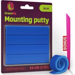 معجون تثبيت لاصق من جرين فيكس 2oz - لاصق أزرق للتعليق على الحائط - معجون لزج قابل للإزالة ولا يترك علامات - ملصق جداري لاصق لمقتنيات صناعة الصور المعلقة in Kuwait