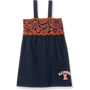 Cheekie Peach Infant Girls Braided Paisley Dress
