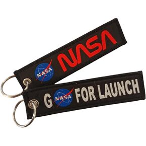 Nasa Go For Launch Keychain Lanyard Key Tag for Auto, Motorcycle, UTV Backpack Accessory 2 Pieces Pack
