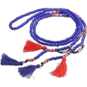 HARFINGTON Eyeglass Chain, 35" Beaded Sunglasses Strap Holder Around Neck Eyewear Retainer Chain Hat Strap Lanyard, Dark Blue