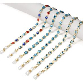 Passage 7 Women 18K Gold Plated Rainbow Evil Eye Chain Sunglass Mask Eyeglass Chains For Women