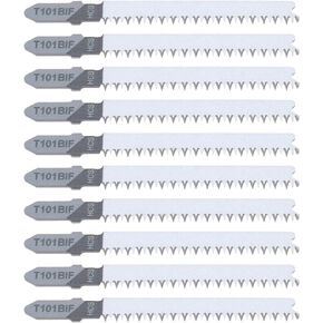 ECSiNG 10PCS T101BIF Laminate Cutting Jigsaw Blades for Sandwich Material Plastic Hard & Soft Wood Chipboard Stainless Steel Sheet Metal Mild Steel Profiles