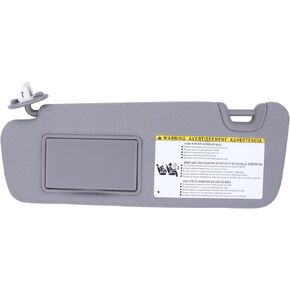 ApplianPar Driver Side Gray Sun Visor with Vanity Light Assembly for Toyota Highlander 2014-2019