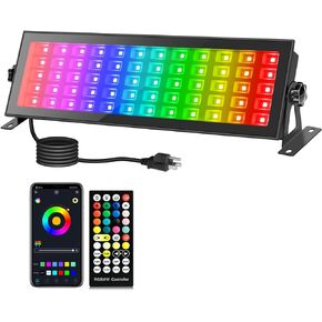 2 Pack 120W Stage Light Bar, RGBCW Smart LED Uplighting, Outdoor Wall Washer Light, IP66 Waterproof RGB Light Bar with APP Controll, Wash Lights with Timing, DJ Light for Festival, Wedding, Party