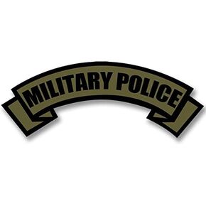Green Tab Shaped Military Police Sticker (Army mp Officer)