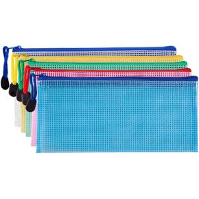 Bilipala Small Zipper Envelope Document Storage Pouch Bag Invoice Holder Organizer for Budget, Check, Pencil, 5 Counts