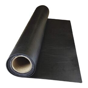 Rubber Sheet, Buna-N Rubber, Width 24 in, Rubber Length 12 in, Rubber Thickness 1/8 in, 50A