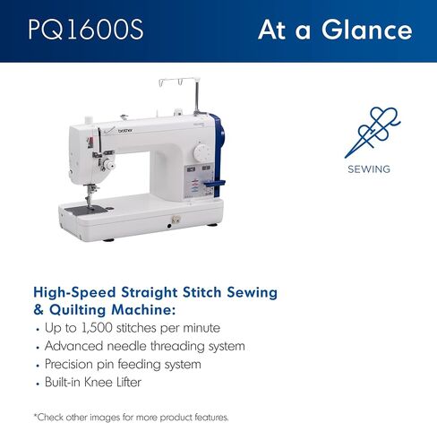 Brother Sewing and Quilting Machine, PQ1500SL, Up to 1,500 Stitches Per Minute, Wide Table, 7 Included Sewing Feet in Saudi Arabia