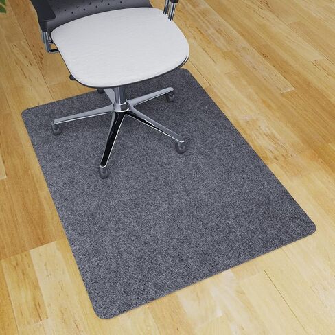 HIWOOD Office Chair Mat for Hardwood, 35 x 47 inches 1/6" Thick Low-Pile Under Desk Mat, Multi-Purpose Hard Floor Mat (Dark Gray) in Saudi Arabia