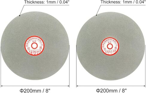 قرص تلميع مسطح من uxcell مقاس 8 بوصات 240 حبيبة 400 حبيبة مطلية بالألماس، قطعتان in Kuwait