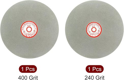 قرص تلميع مسطح من uxcell مقاس 8 بوصات 240 حبيبة 400 حبيبة مطلية بالألماس، قطعتان in Kuwait
