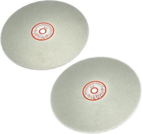 قرص تلميع مسطح من uxcell مقاس 8 بوصات 240 حبيبة 400 حبيبة مطلية بالألماس، قطعتان in Kuwait