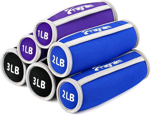 Fragraim Hand Weights Set, Soft Hand Weights of 2 (1lb or 2lbs or 3lbs Each) - Comfortable & Secure Walking Hand Weights for Women/Men with Straps - Walking Running Cardio Workout Physical Therapy in Kuwait